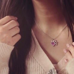 Paw Cremation Ashes Necklace