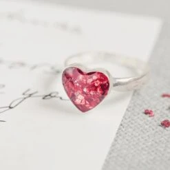 Memorial Ashes Heart Cremation Ring