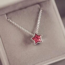 Cremation Ashes Floating Star Necklace