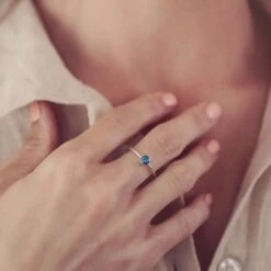 Silver Cremation Ashes Bezel Ring