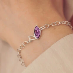 Cremation Ashes Cascade Marquise Bracelet