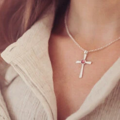 Cremation Ashes Cross Necklace