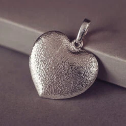 Memorial Hair Large Heart Necklace -Pure Gem Jewels cremation ashes large heart necklace 1