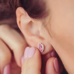 Marquise Cremation Ashes Stud Earrings