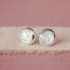 Cremation Ashes Round Earring Studs 2 Cremation Ashes Round Earring Studs -Pure Gem Jewels cremation ashes round earring studs 1