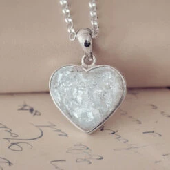 Cremation Ashes Small Heart Necklace -Pure Gem Jewels cremation ashes small heart necklace 2 1 ece1f6b1 aa20 4f49 8c47 17d2f8c6eb08