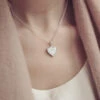 Cremation Ashes Small Heart Necklace -Pure Gem Jewels cremation ashes small heart necklace 1