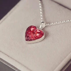 Cremation Ashes Small Heart Necklace -Pure Gem Jewels cremation ashes small heart necklace 1 f42b6fc8 ad69 45ef 932f bd6b02dbff9b