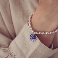 Cremation Ashes Heart Bracelet
