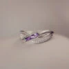 Crossover Cremation Ashes Ring -Pure Gem Jewels cross over ashes ring3