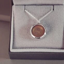 Silver Hair Locket Necklace