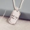 Handwriting Dog Tag Necklace 2 Handwriting Dog Tag Necklace -Pure Gem Jewels handwriting dog tag necklace
