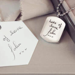 Pure Gem Jewels -Pure Gem Jewels handwriting dog tag urn necklace 3 1