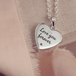 Memorial Hair Small Heart Necklace -Pure Gem Jewels memorial ashes small heart necklace reverse 2c0065ea 0fde 42f6 8b4d 12fa12a9eff5