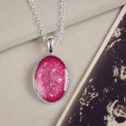 Memorial Hair Oval Pendant Necklace -Pure Gem Jewels memorial hair oval pendant necklace 1