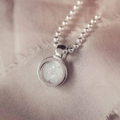Mens Cremation Ashes Small Round Necklace 14 Mens Cremation Ashes Small Round Necklace -Pure Gem Jewels mens cremation ashes round pendant necklace clear 1
