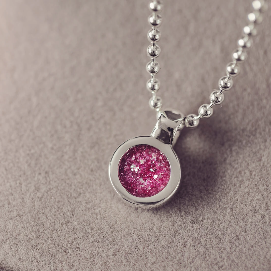 Mens Cremation Ashes Small Round Necklace 4 Mens Cremation Ashes Small Round Necklace - Image 2