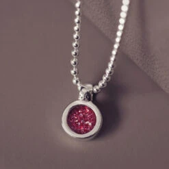 Mens Cremation Ashes Small Round Necklace 12 Mens Cremation Ashes Small Round Necklace -Pure Gem Jewels mens cremation ashes round pendant necklace red 1