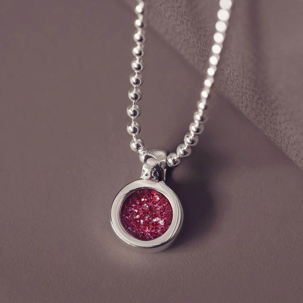 Mens Cremation Ashes Small Round Necklace 6 Mens Cremation Ashes Small Round Necklace - Image 4