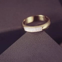 Mens Gold Ashes Ring Band -Pure Gem Jewels mens gold ashes ring band2