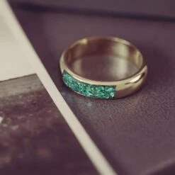 Mens Gold Ashes Ring Band -Pure Gem Jewels mens gold ashes ring band3