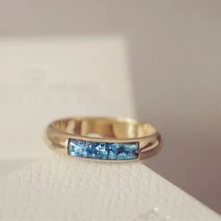 Mens Gold Ashes Ring Band -Pure Gem Jewels mens gold ashes ring band6