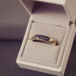 Mens Gold Ashes Ring Band -Pure Gem Jewels mens gold ashes ring band7