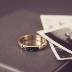 Mens Gold Ashes Ring Band -Pure Gem Jewels mens gold ashes ring band8
