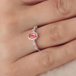 Pure Gem Jewels -Pure Gem Jewels oval memorial ashes ring 2 1