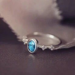 Oval Memorial Ashes Ring 9 Oval Memorial Ashes Ring -Pure Gem Jewels oval memorial ashes ring bluee 1
