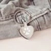 Pawprint Heart Keyring, One Print And One Name 1 Pawprint Heart Keyring, One Print And One Name -Pure Gem Jewels pawprint heart keyring one print
