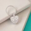 Pawprint Heart Keyring, Two Prints And Two Names -Pure Gem Jewels pawprint heart keyring two prints