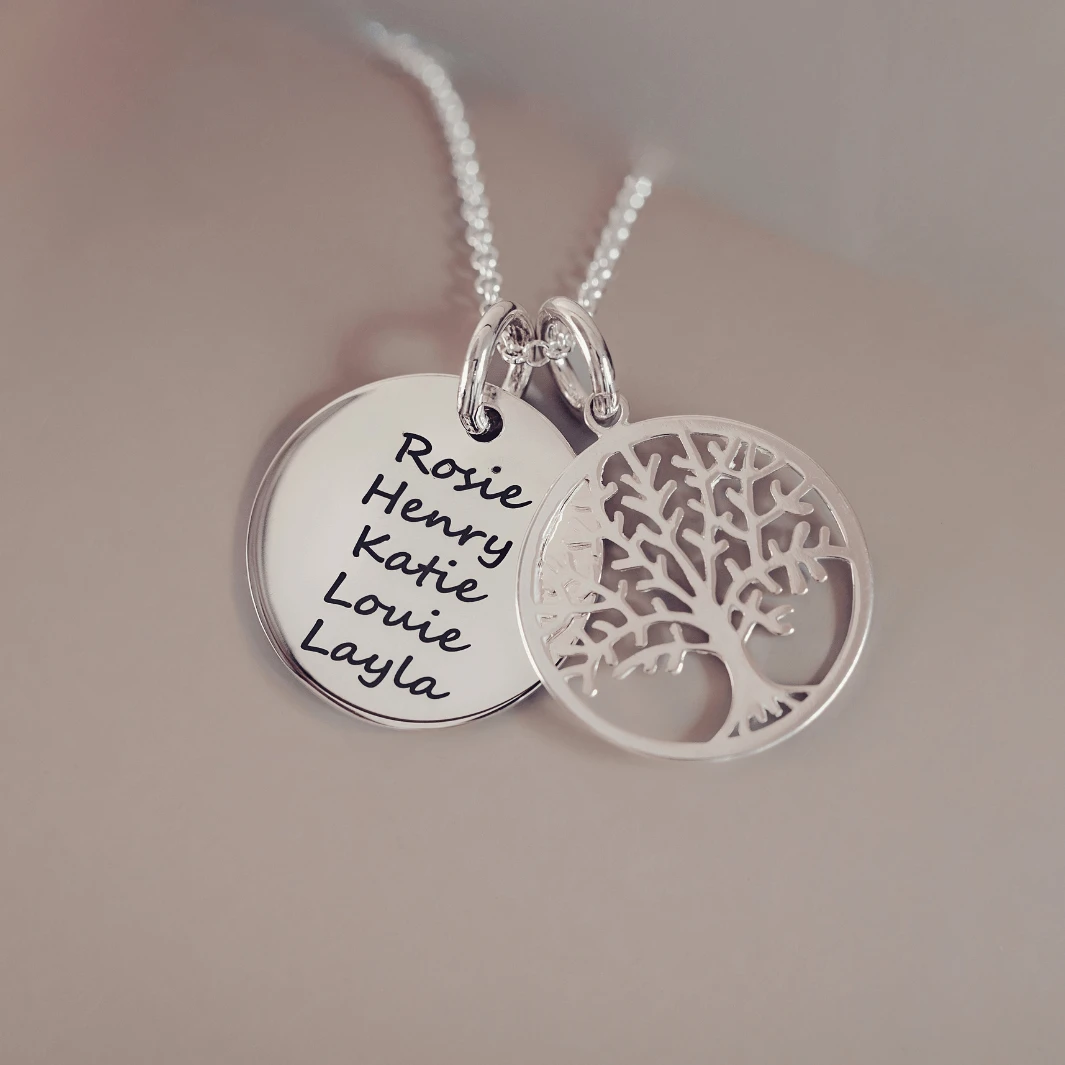 Personalised Family Tree Necklace 4 Personalised Family Tree Necklace - Image 2