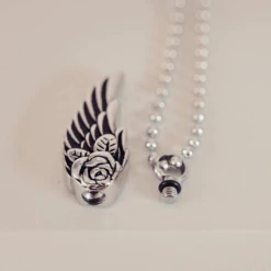 Angel Wing Urn Necklace -Pure Gem Jewels self fill angel wing necklace 3